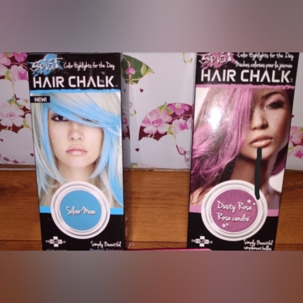 NEW!!! BUY ONE GET ONE FREE-2 boxes of hair chalk (blue/rose)